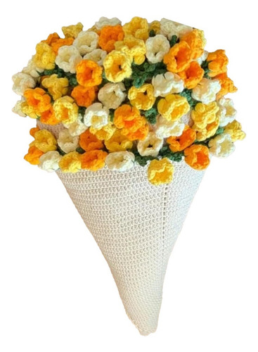 Cj Manta De Rosas Hecha A Mano, Ramo De Crochet
