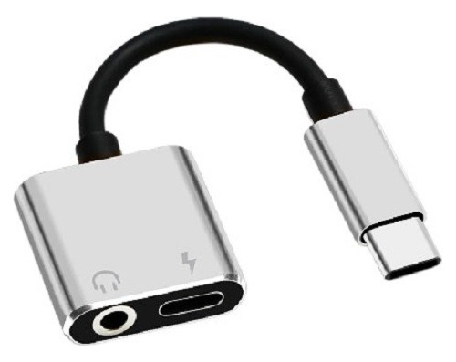 2 En 1 Usb Tipo C Convertidor- 3,5 Mm Aux Jack Otg Adaptador