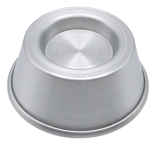 De 12pz De Moldes Para Mini Flan Tipo Bombín 9x6.5x3.9cm Color Gris