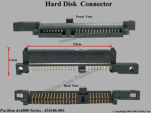 Conector Do Hd Notebook Hp Dv6000 Dv9000 Tx2500 F700 V6000 (Usado)