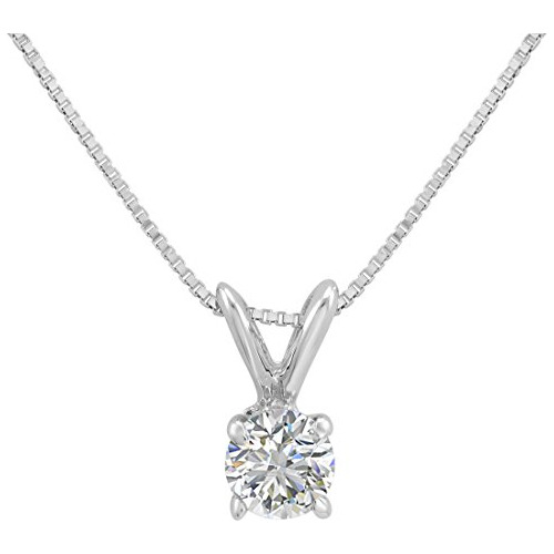 Collar - Ags Certificado 1 - 3ct Collar Colgante De Diamante