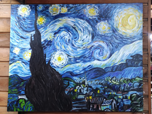 Cuadro Hecho A Mano Noche Estrellada De Van Gogh 1:1