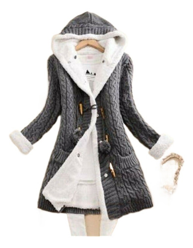 Chaqueta Polar Con Térmico Capucha Para Mujer , Cardigan