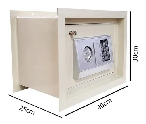 Imagen 2 de 6 de Caja Fuerte Digital Embutir Pared Amurar 40 X 30 X 25 Cm D10