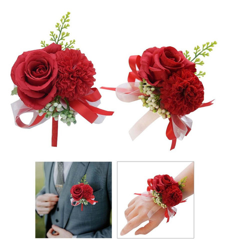 Bouquet De Noiva De Casamento Flor De Vermelho 15x12cm