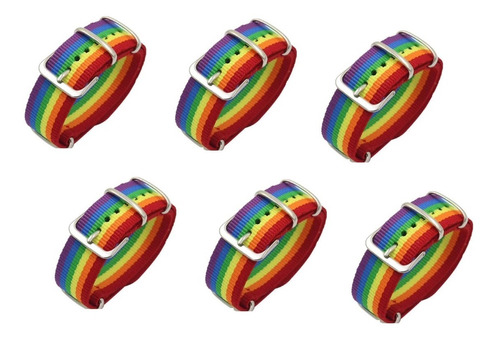Pulsera Queer Pride, Lgbt, Arcoíris, Gay Multicolor 6 Piezas
