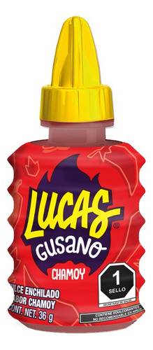 Lucas Gusano Dulces Salsa Chamoy 10 Piezas De 36g - 360g