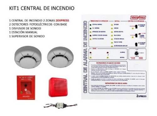 Combo Central De Incendio Vc-2xpress  Vencontrol