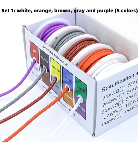 Kit Cable 22 Awg Cobre Estañado Aislam. Pvc 300v