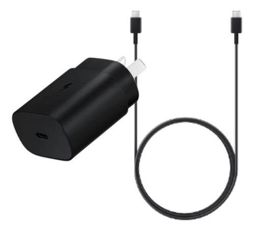 Combo Adaptador 25w + Cable Tipo C A Tipo C Samsung Original