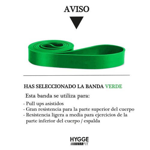 Banda Calistenis Crossfit Para Dominadas Hygge Fit Tension Alta 4/6