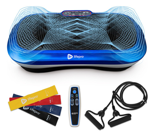 Lifepro Máquina De Ejercicio Con Placa De Vibración, Plataforma De Entrenamiento De Cuerpo Entero Con Bandas De Bucle, Equipo De Entrenamiento En Casa, Control Remoto, Correas De Equilibrio, Videos Y