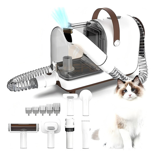 Conjunto 6 Em 1 Aspirador Para Pelos De Cachorro Gato Tosa Cor Branco