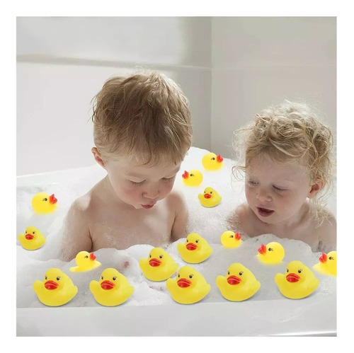 100pcs Bonito Mini Patinho De Banho De Patos De Borracha