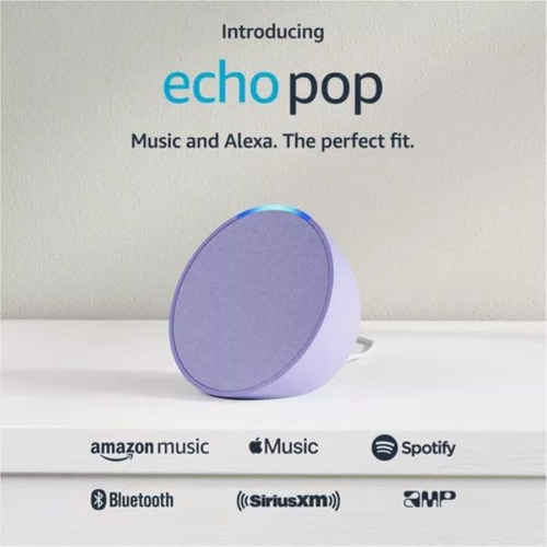 Amazon Echo Pop Purpura Con Asistente Virtual Alexa