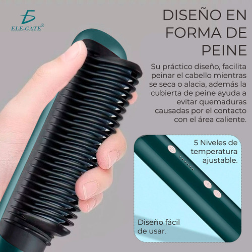 Peine Secadora Y Alisadora 2 En 1 Sin Daño