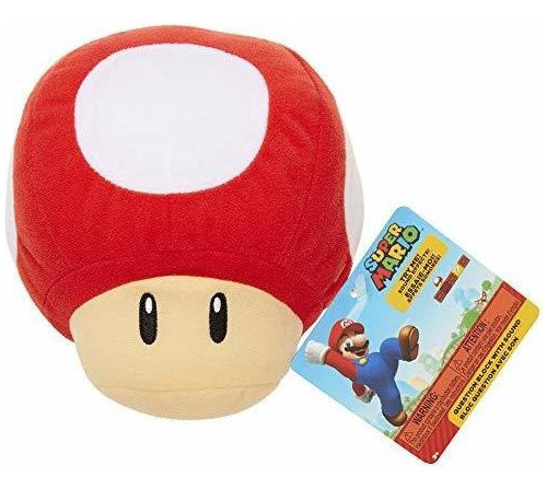Mundo De Nintendo Super Mario Seta Con Sonido Figura De Felp Color Mushroom