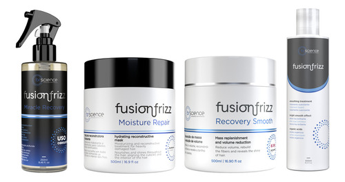 Fusion Frizz Mir Rec + Rec Smooth + Moist Rep + Progressiva