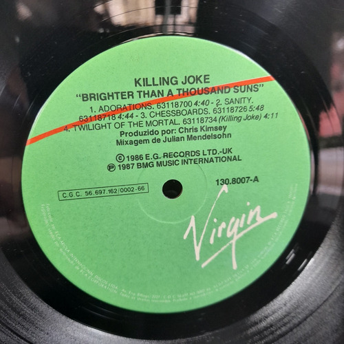 Imagem 7 de 9 de Vinil Lp Killing Joke Brighter Than A Thousand Suns Encarte