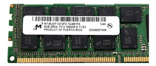 Memoria  Ram Micron Servidores 8gb 2rx4 Pc3-10600r Ecc Reg