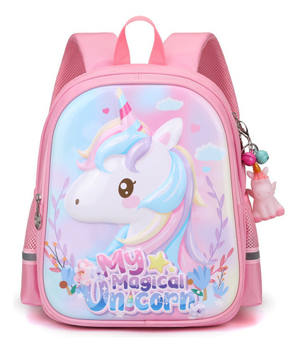  Lindo Unicornio De Dibujos Animados Mochila De Escuela Primaria De Cáscara Dura 3d