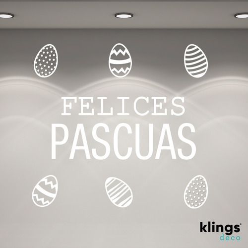 Imagen 8 de 10 de Vinilos Vidriera Felices Pascuas Conejos Huevos