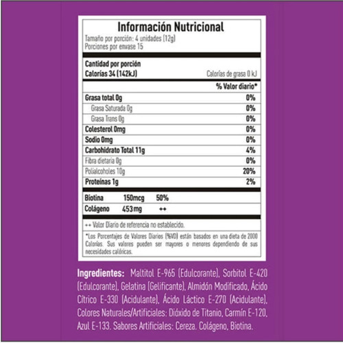 Imagen 4 de 4 de The Gummy Box Hair Vitamina Colageno Hidrolizado + Biotina X 3 Uds
