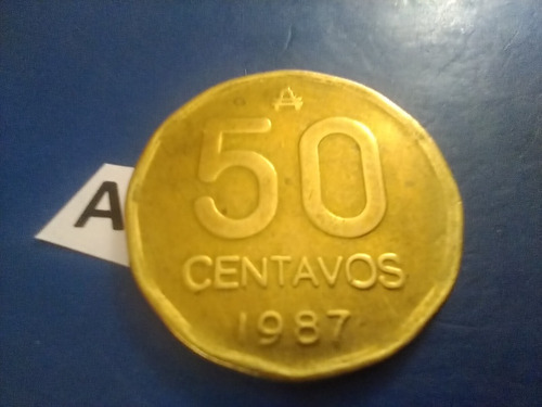 Monedas Argentinas 50 Centavos Austral 1987