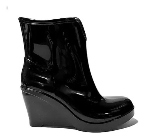 Bota Lluvia Verona Caña/corta Negra C/taco Chino Calfor