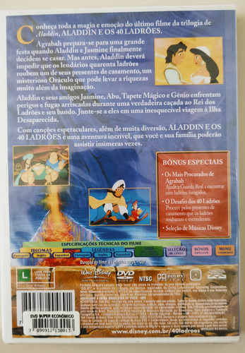 Dvd Aladdin E Os 40 Ladroes (novo Original Lacrado)