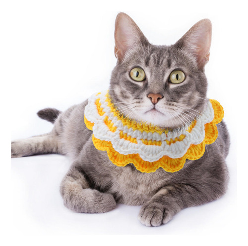 1 Bufanda Cómoda Para Mascotas Tejida Con Forma De Gato, Ado