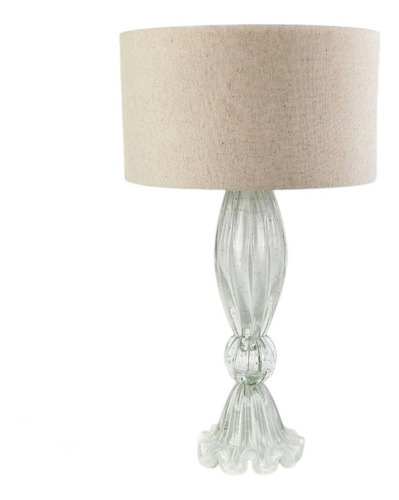Abajur De Murano Branco Para Sala / Quarto (sem Cúpula)