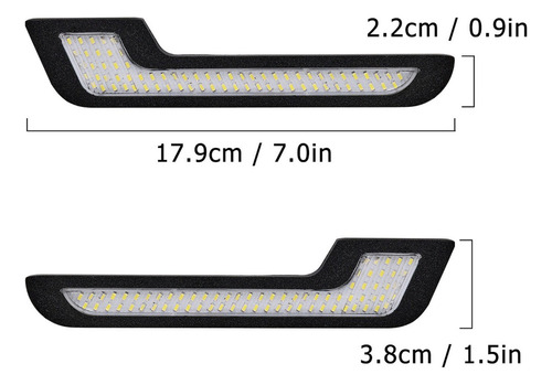 P Faros Antiniebla Conducción Drl, 72 Led, Luz Diurna, 2 Un