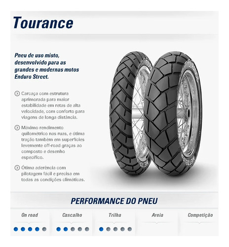 Pneu Falcon Metzeler 90/90-21 130/80-17 Tourance Xt660