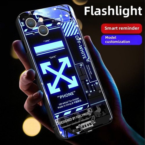 ;= Funda De Teléfono Para Asus Rog Phone 9 8 7 6 Pro 5 3 2 Mechanical Bearbrick Luminosa Y Brillante Luz Led