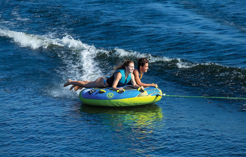 Inflable Gomon De Arrastre Plano Super Screamer Obrien Color Azul