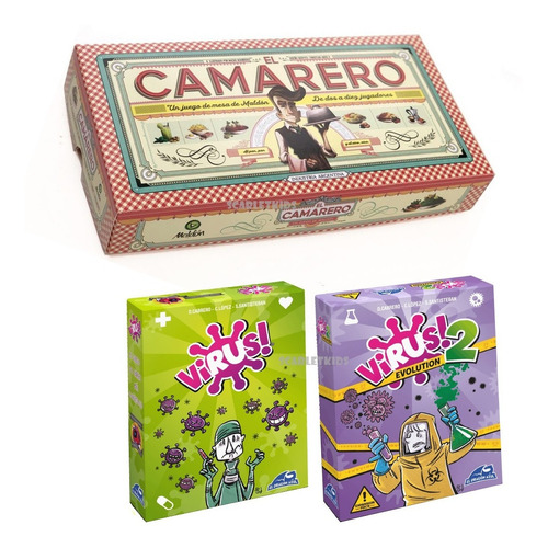 Virus + Camarero Juego De Mesa Scarlet Kids Dragon Maldon