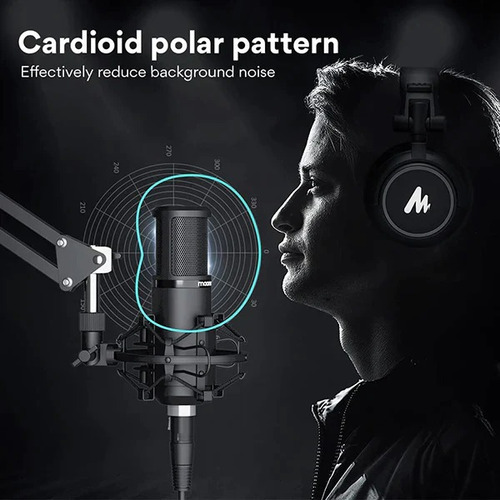 Kit Maono Au-pm320s Micrófono Condenser Cardioide Con Accesorios