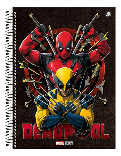Caderno Deadpool 20 Matérias Univ. Espiral Animativa Capa 2