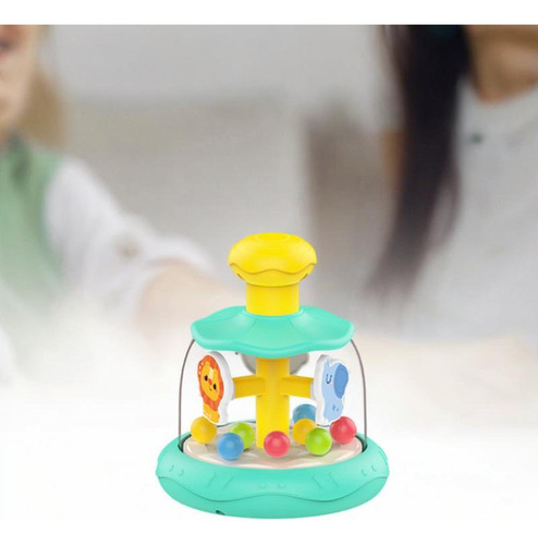 Press Rotación De Juguete Educativo Toy Sensorial Verde