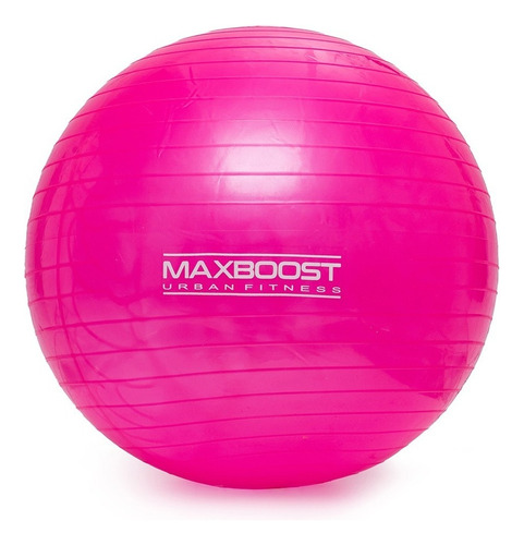 Bola Suiça 55cm Pilates Yoga Abdominais 200kg Maxboost Cor Rosa