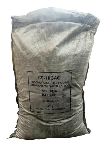 Carbón Granular Activado A Base De Concha De Coco 10kg