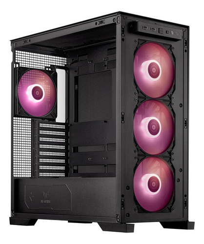 Case Micro Tower Asus Tuf Gaming Gt302 Argb Black Color Negro