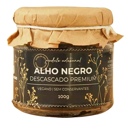Alho Negro Premium Vegano Descascado 100g