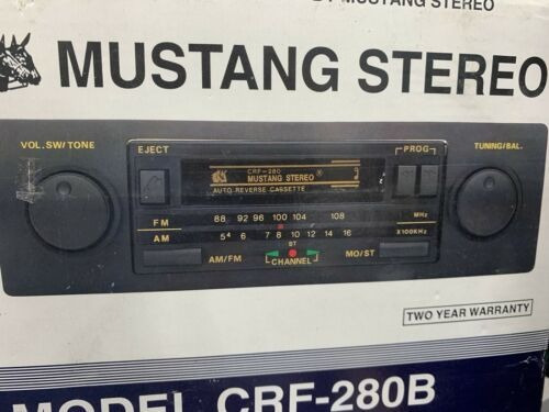 Radio De Coche Mustang Vintage / Estéreo Con Casete De Dobl