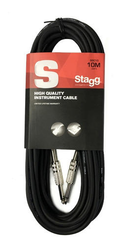 Imagen 1 de 7 de Cable Plug Stagg 10 Metros Para Guitarra Bajo Teclado