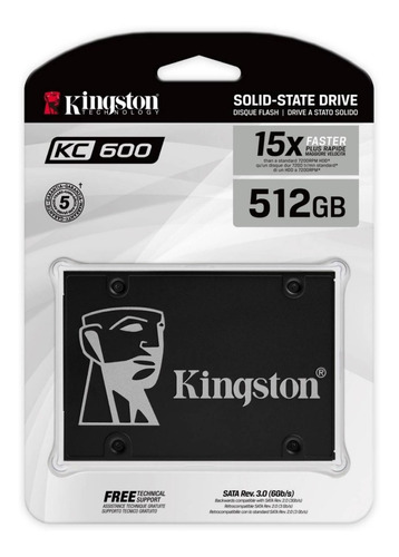Disco Solido 512gb Kingston Kc600 Sata Laptop Pc Nuevo