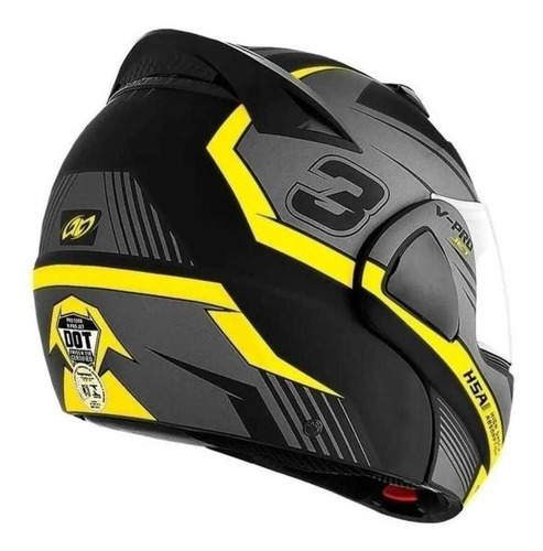 Imagem 3 de 3 de Capacete V-pro Jet 3 Escamoteável Pro Tork Robocop