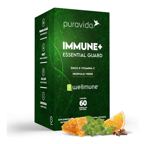 Suplemento em cápsula Pura Vida  Premium IMMUNE Essential Guard multivitamínico IMMUNE Essential Guard