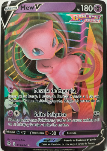 Pokémon Tcg Mew V 113/264 Full Art (español)